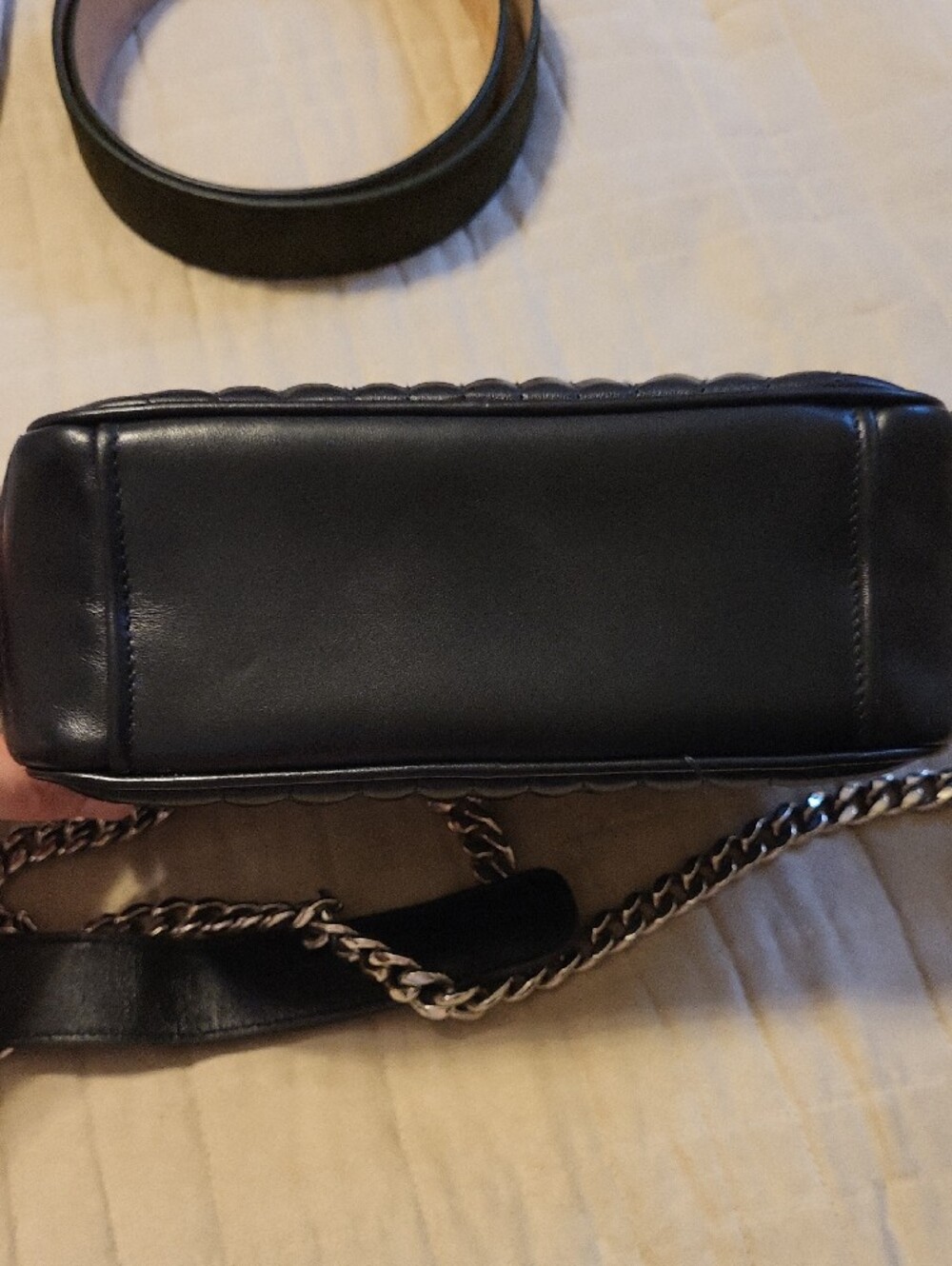 Prada Quilted Leather Crossbody Bag in Black with Silver Hardware - Picture 6 of 11